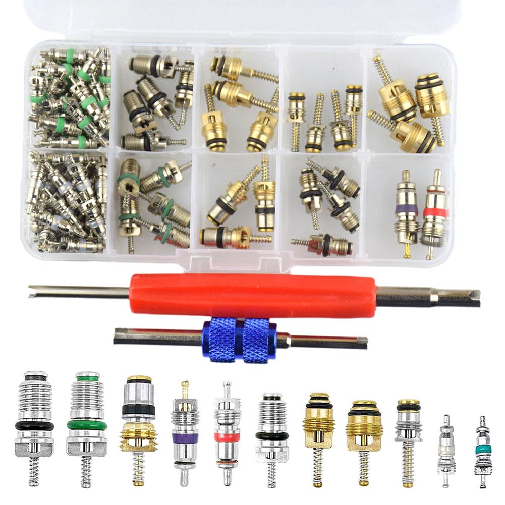 

102 шт. инструментов для установки клапана кондиционера, металлический инструмент для демонтажа стержня клапана кондиционера для автомобильных аксессуаров