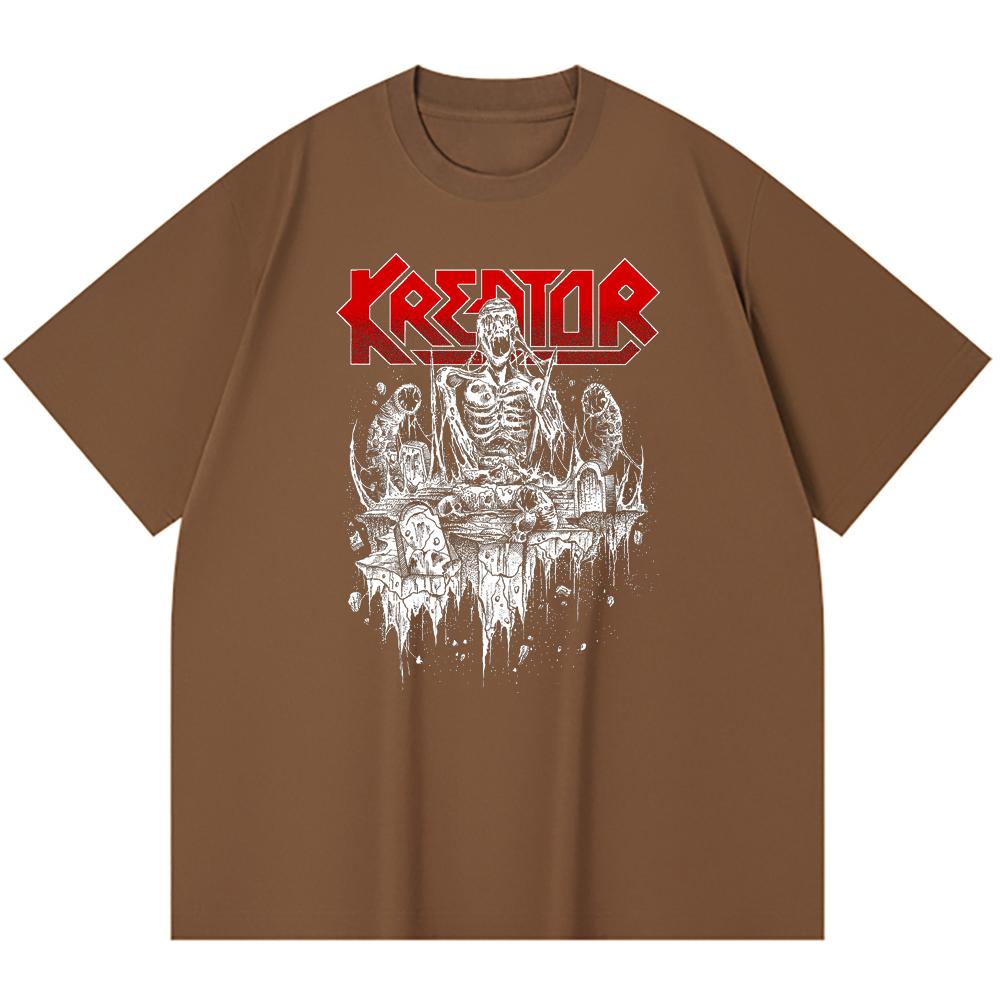 230 g/m² 100% Bavlna T-shirt Heavy Metal Rocková Kapela Tisk Populární Hudby Unisex Těžký Bavlněný T-shirt