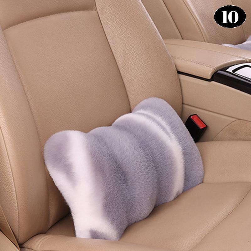 NEW Imitation Wool Universal Car Seat Cover Winter Thickened Warm Plush Auto Pillow Artificial Fur Seat Cushion Interior Fashion