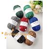 100g Filo d'Argento Lucido Cavo Uncinetto in Cotone Fai da Te 1.5mm Filato Medio Grosso Uncinetto Filo Lucido Cappello Borsa Tessuto a Mano