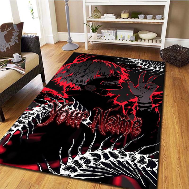 Tokyo Ghoul Theme Custom Name Carpet Rug For Living Room Bedroom Home Sofa Decoration Kids Play Nonslip Floor Mat