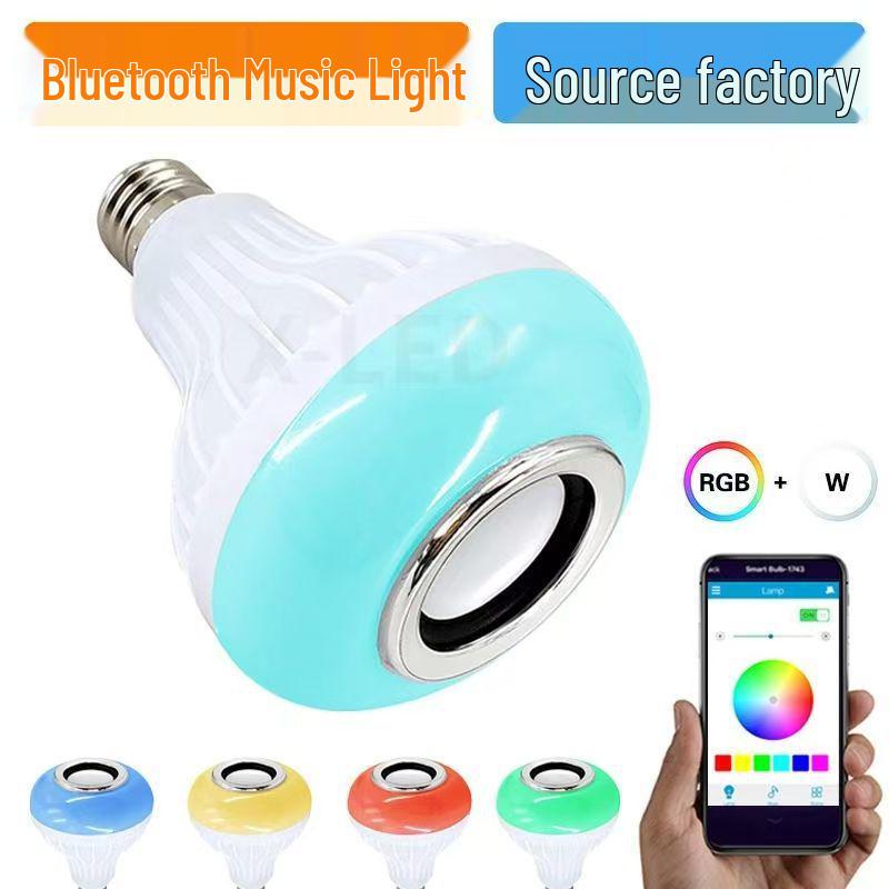 7-Color LED Bluetooth Music Bulb Night Light for Photography and Mood Lighting