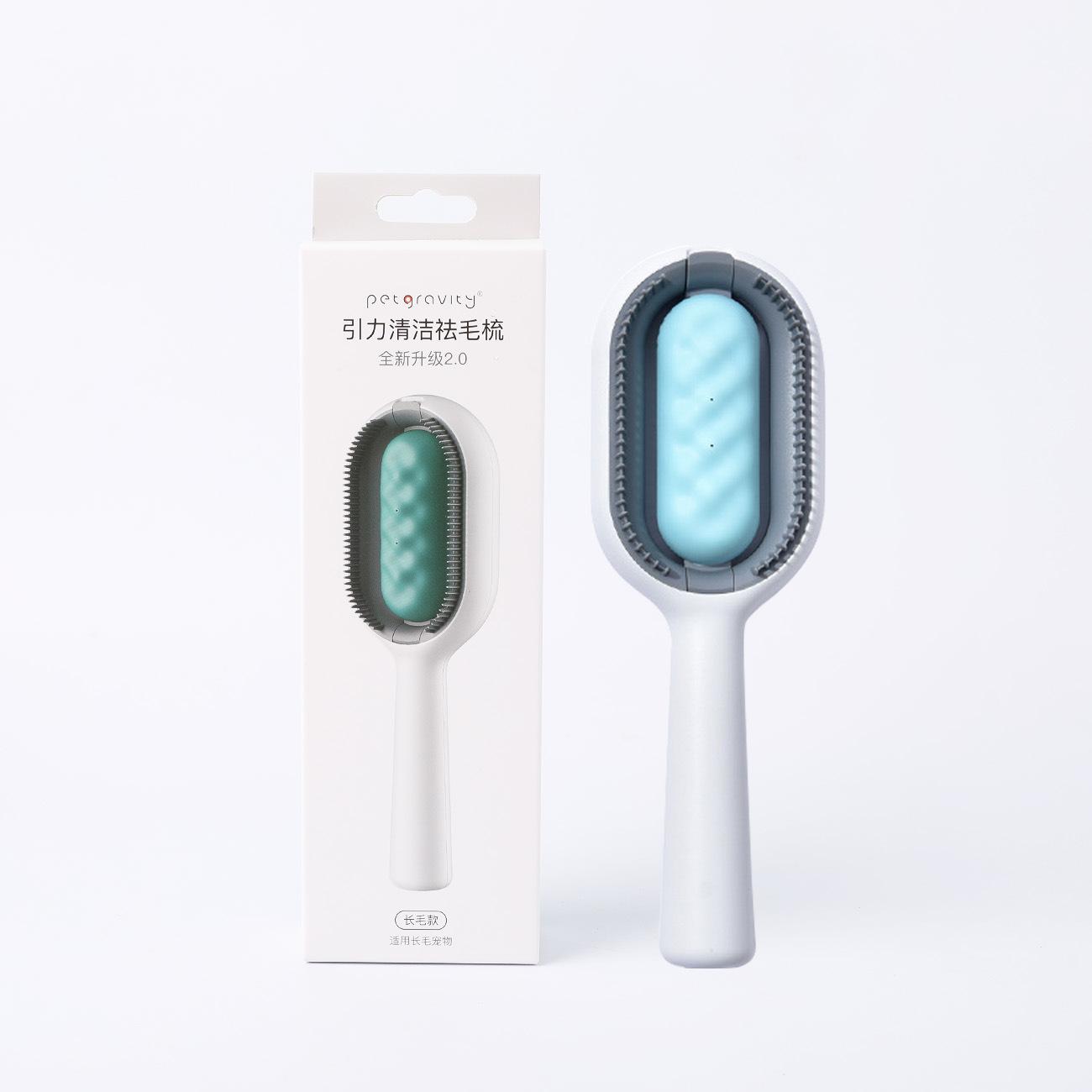

Чистая расческа для удаления шерсти у кошек с салфетками для собак и кошек, силиконовая расческа для ухода за домашними животными с салфеткой и резервуаром для воды, аксессуары для товаров для животных синий