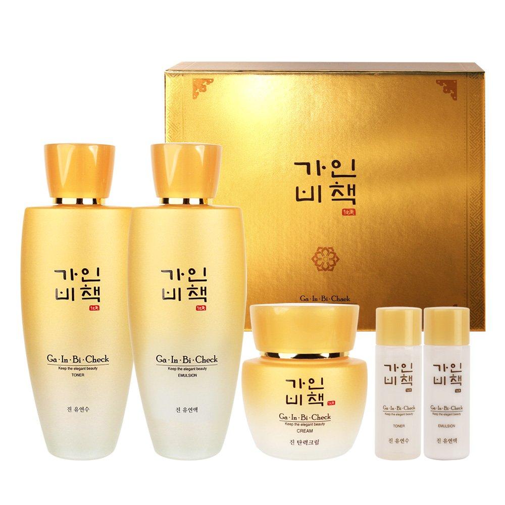 gainbichaeg Jin Women's 3-Piece Set/ Fresh Ginseng Cultured Root Exosomes Skin Elasticity Nutritional Moisture