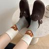 Female Autumn New Fusing Cartoon Animal Splicing Fake Two Tube Pile Socks