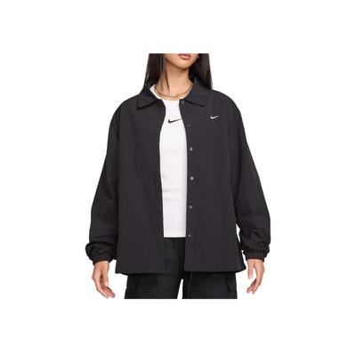 Seria Essential Sportswear Nadruk z Logo Polo Guziki Długi Rękaw Kurtka Damskie Kurtki Czarne FV7560-010