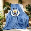 Football Team City FC Pattern Blanket for Home Decoration, Bed, Sofa, Car Travel, Camping, Suitable for All Seasons, Birthday Christmas Gift