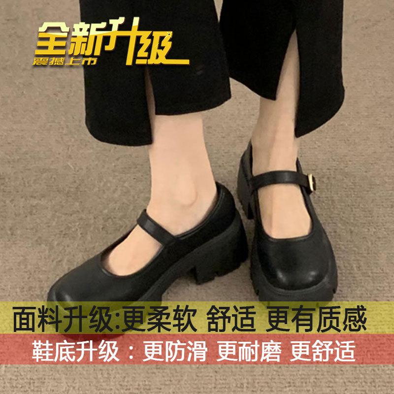 

French retro Mary Jane gentle evening breeze platform high heels women s 2025 new spring thick heel single shoes women 35