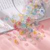100pcs Gradient Color Flower Shaped Beads Caps Acrylic Spacer Beads for DIY Jewelry Earrings Bracelets Necklaces Making Findings