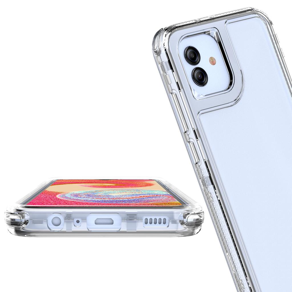 For Samsung Galaxy A04e 4G/F04 4G/M04 4G Case Acrylic+TPU Clear Phone Cover