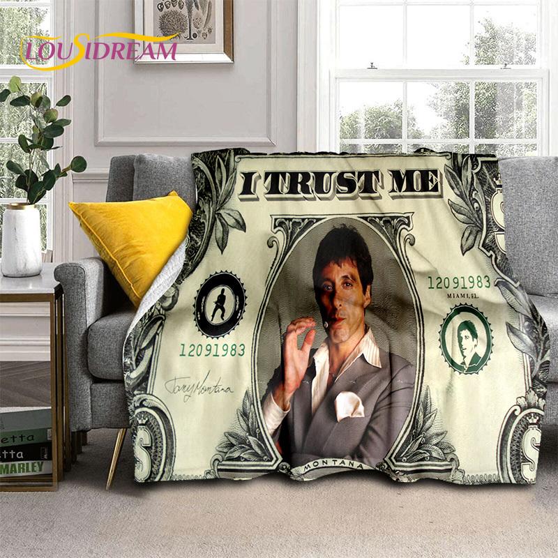 Scarface 3D Classics Movie Tony HD Blanket,Soft Throw Blanket for Home Bedroom Bed Sofa Picnic Travel Office Cover Blanket Kids