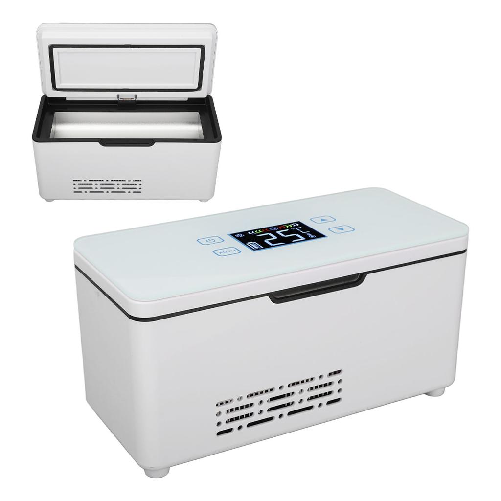 Mini Insulin Refrigerator Case Adjustable Temperature Electronic Mini Medicine Refrigerator Holder White