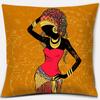 Home Decor Pillowcase Ethnic African Women Polyester  Car Sofa Cushion Cover   45x45cm