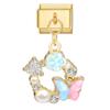 Y2K Creative Heart Moon Butterfly Star Bow Golden Pendant Italian Charm Links Fit 9mm Stainless Steel Bracelet Women DIY Making