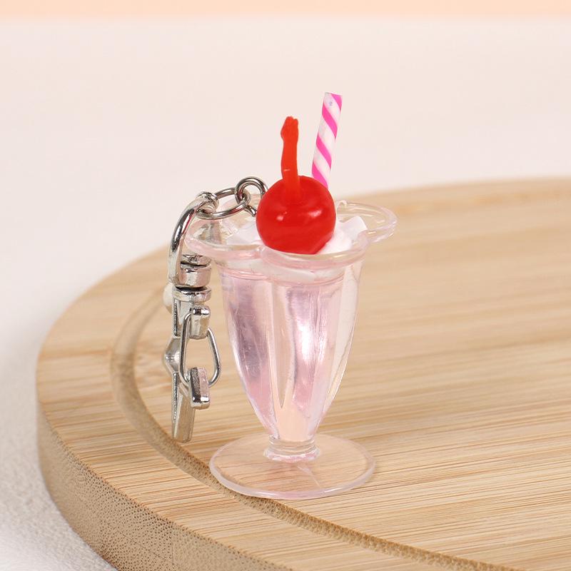 Kreativer Dessert & Getränke Schlüsselanhänger: Eiscreme & Getränkebecher Anhänger