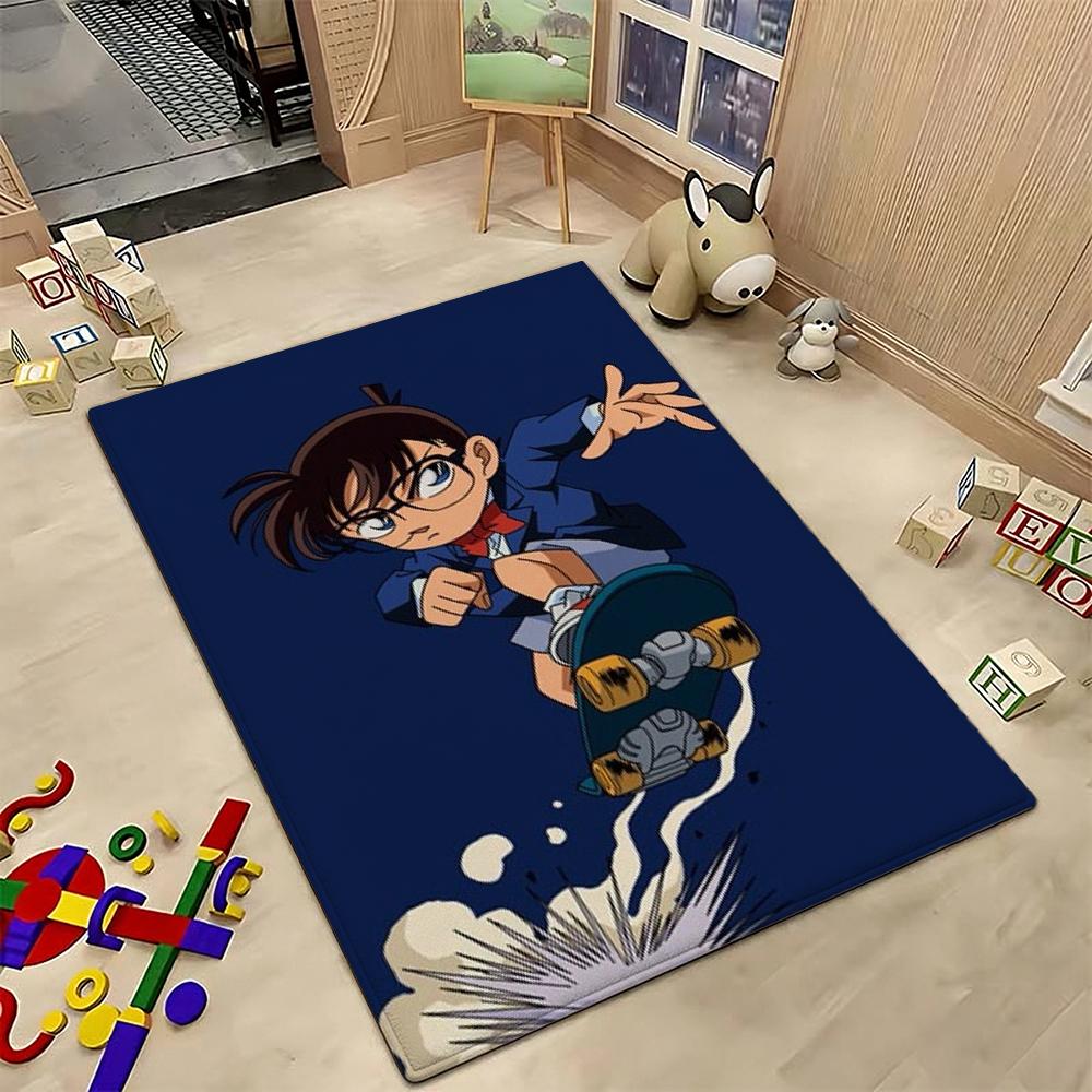 Anime Detective Action Indoor Rug Soft Texture Nonslip Carpet For Girls Bedroom Play Area Home Decor Halloween Gift