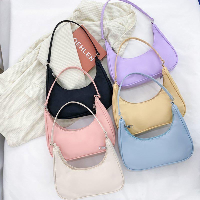 2024 Trendy Korean Style Nylon Dumpling Shoulder Bag - Lightweight Small Crossbody for Women