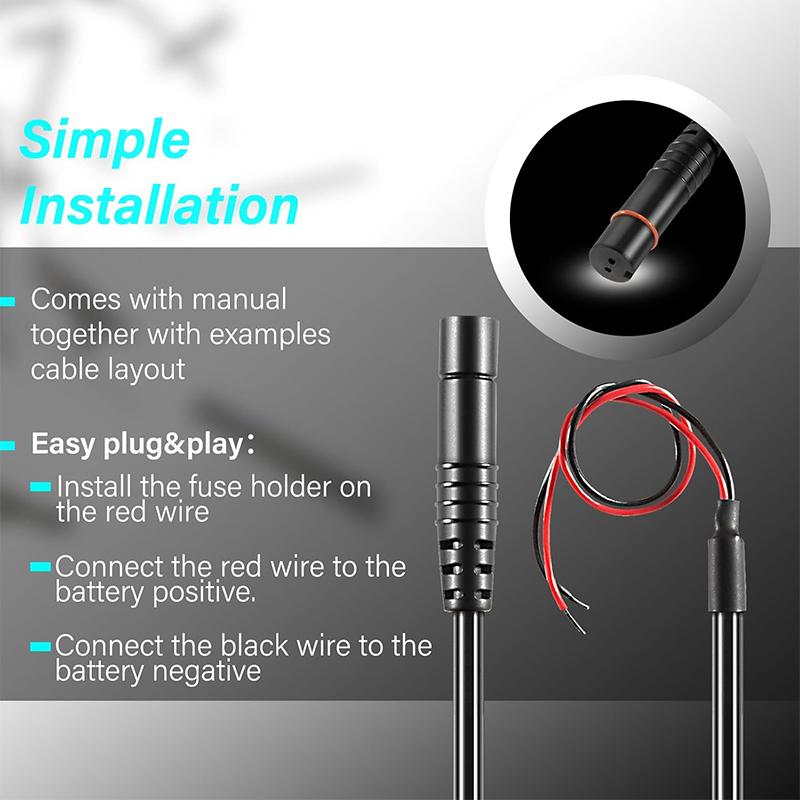 000-14172-001 HOOK2 Power Cable Power Cord Compatible with Lowrance HOOK2 and Hook Reveal Range Series 5" 7" 9" 12"
