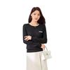 Silk Wool Blended Wool Sweater Women's Crew Neck Jacquard Sweater Knitted Sweater Top Bottoming Shirt