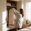 Simplified Wardrobe Clothes Cover Peva Transparent Garment Bag For Indoor Closet Organization