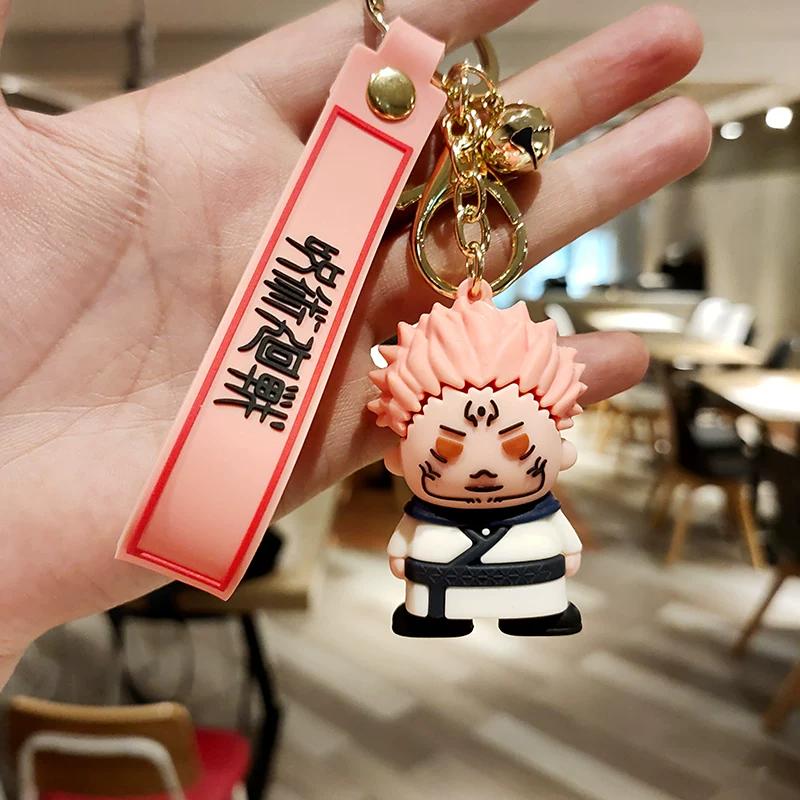 Jujutsu Kaisen PVC Keychain, Creative Cartoon Bag Key Chain Couple Mini Gift Accessories