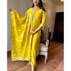 Indischer Bollywood Kurti Salwar Anzug Damen Partykleidung Kurta Hose Dupatta Set Kleid VFP-1820a