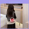 Trendy Kids Princess Pearl Handbag Fashionable Plush Chain Shoulder Bag For Girls