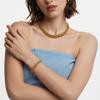 Set Collana e Bracciale con Catena Acciaio Inossidabile Placcato Oro 18K con Chiusura OT - Gioielli Hip Hop Unisex
