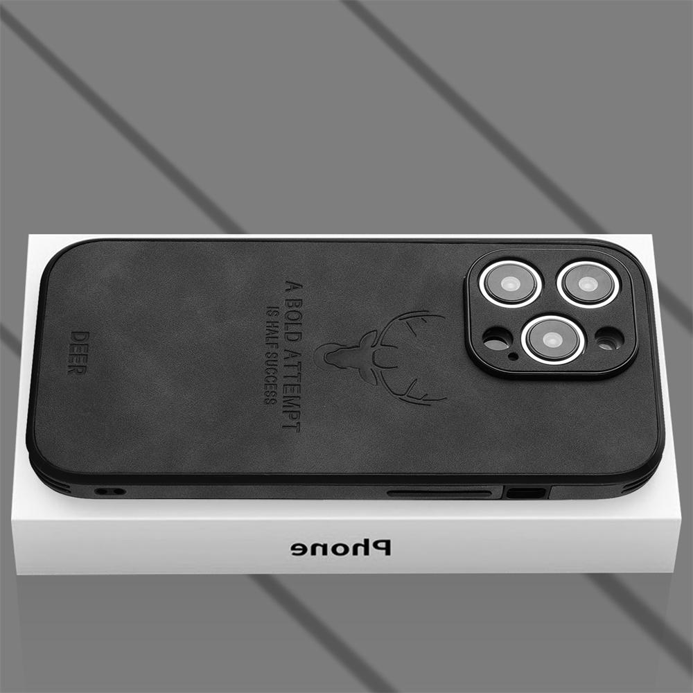 

Luxury Deer Business Leather for Magsafe Magnetic Case For iPhone 17 Air 16 15 14 13 12 11 Pro Max Plus Wireless Charge Cover For iPhone 17 Air