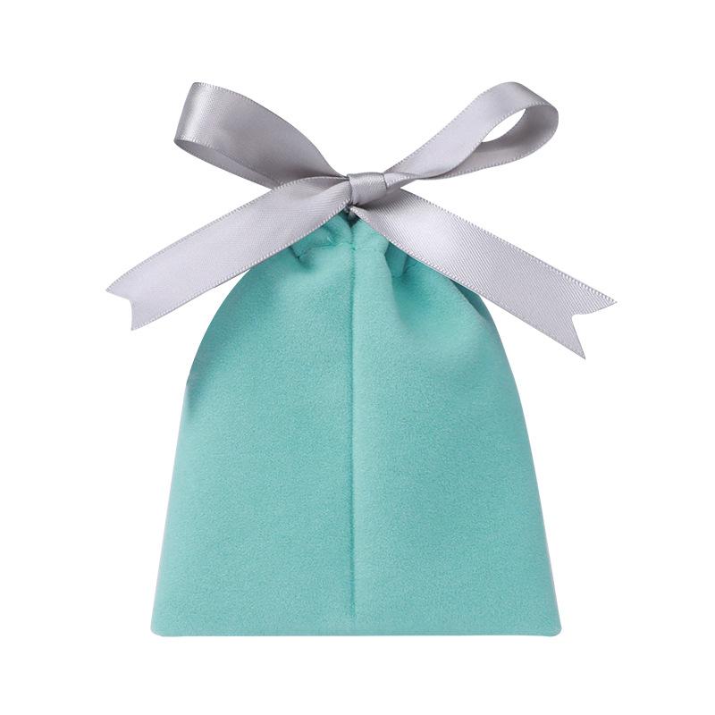 Plush butterfly drawstring velvet pouch - jewelry gift packaging bag - perfume & cosmetic storage bag