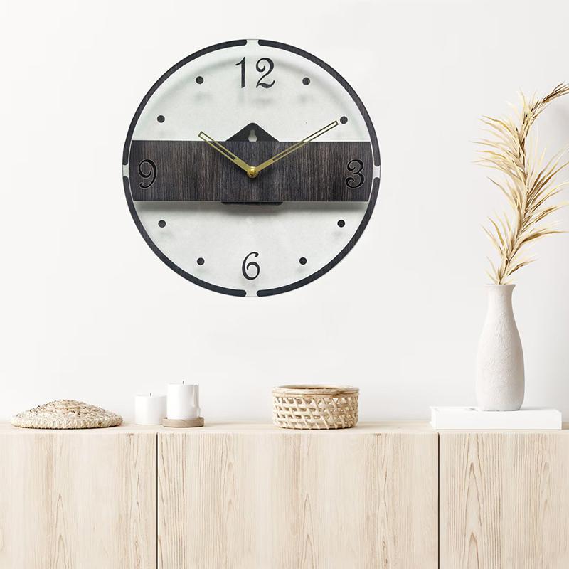 Tempered Glass Wall Clock Nordic Living Room Furniture Clocks Interior Silent Decoration Wall Clock Modern Accessories Clocks