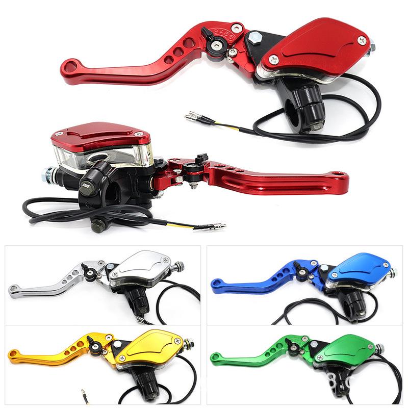 Motorcycle Brake Pump Left and Right Upper Pumps Leaf Hydraulic Pump Motorcycle Parts Waterproof Switch Brake Master Cylinder