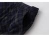 High-Waisted Navy Blue Plaid Fishtail Long Skirt - Slimming & Thickened for Autumn/Winter Women's Collection
