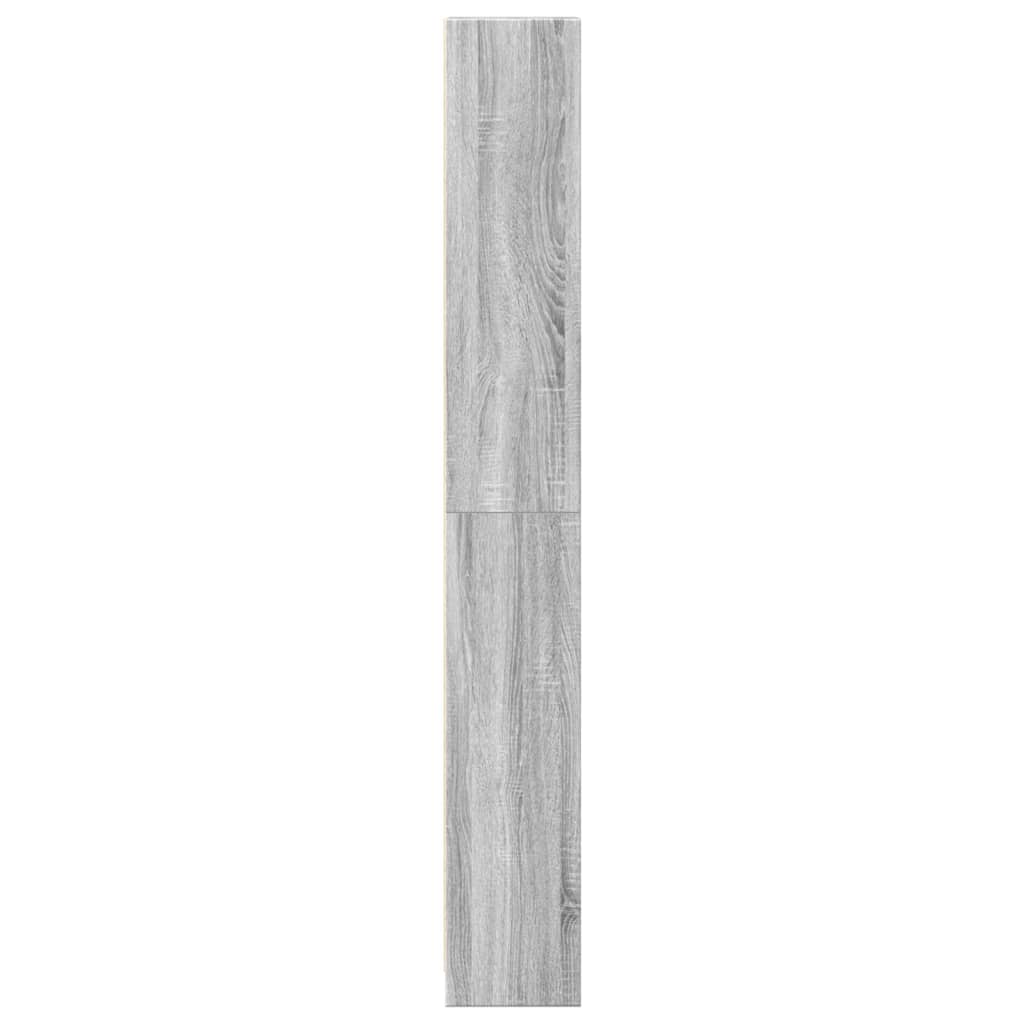 Vidaxl Regał, Szary Dąb Sonoma, 40X24X176 Cm, Materiał Drewnopochodny