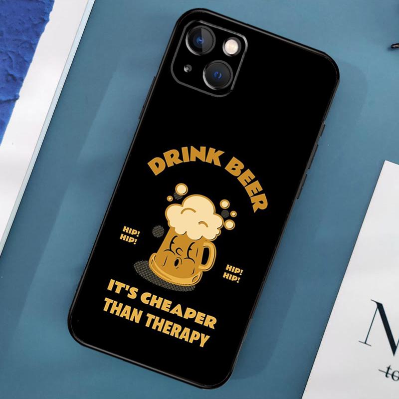 Beer Alcohol Phone Case For iPhone 15 14 Pro Max 11 13 12 Mini X XR XS Max SE 2020 7 8 Plus Cover Capa