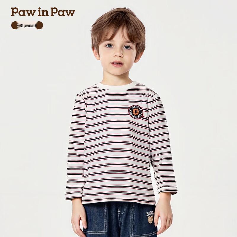 PawinPaw Boys  Cartoon Bear Striped Long-Sleeve T-Shirt 120