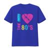 I Love The 80 S T Shirt 90 Costume Party Vintage Washed Top For Everyday Wear Versatile Homme Designer Clothes Fashion Casual