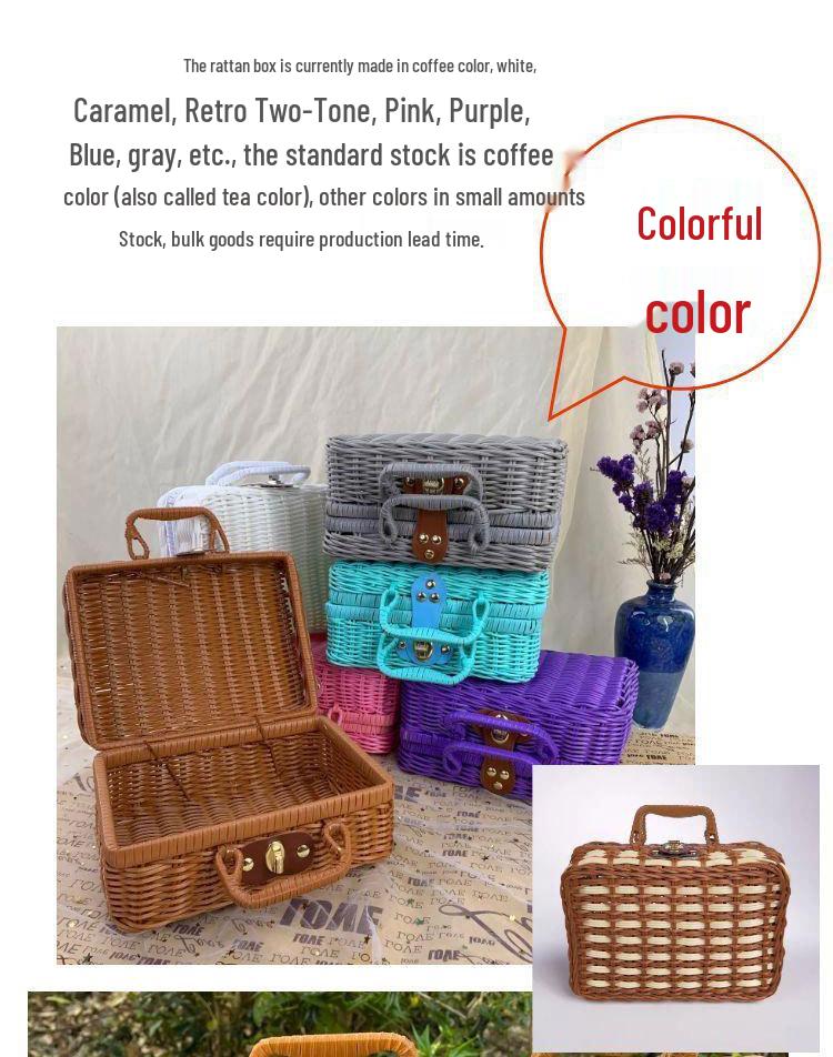 Large Rattan Handwoven Handbag for National Day, Mid-Autumn Festival, Wedding Souvenir, or Outdoor Photo Props