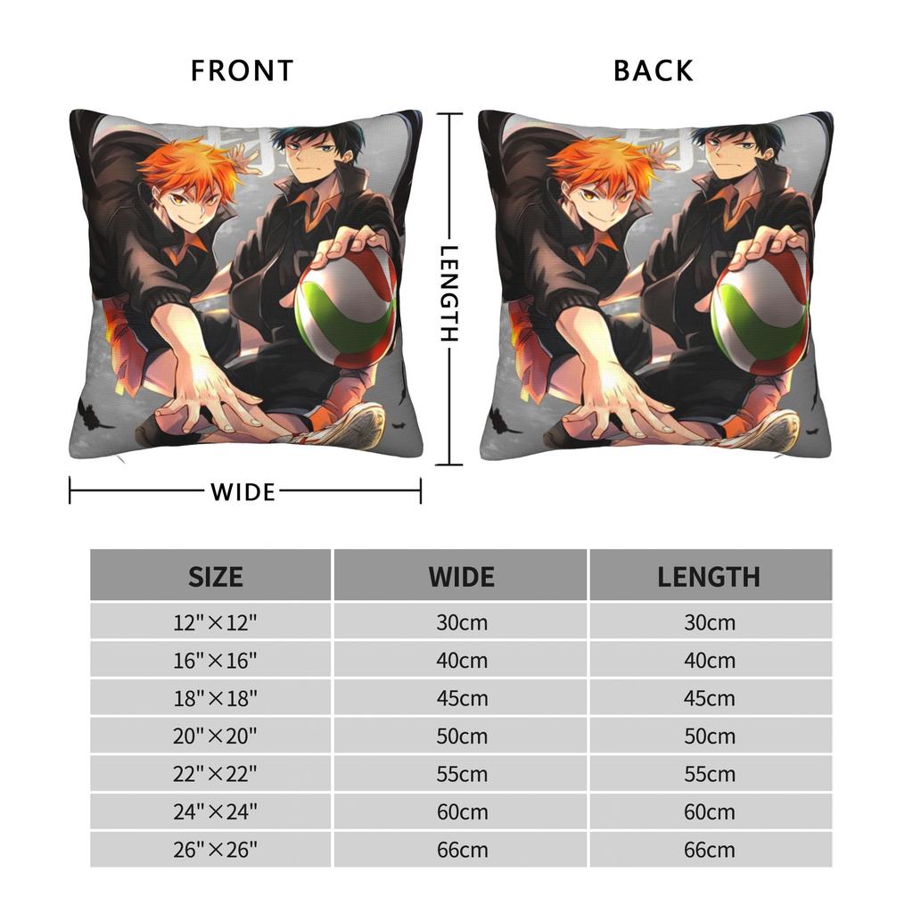 Haikyuu Ästhetische quadratische Kissenbezüge Kissenhüllen Toller dekorativer Kissenbezug mit Reißverschluss für das Sofa 40x40cm