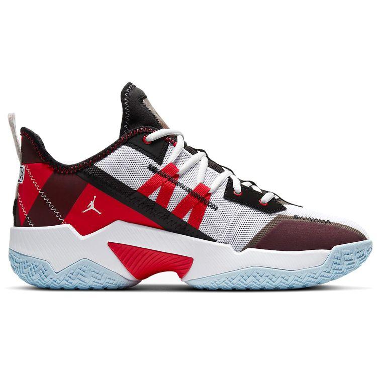 Air Jordan One Take 2 White University Red Unisex Sneakers Black CW2457-106