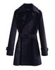 JINLUN Trench Long Jacket with Casual Business Coat Size Men's Coat, Belt, Fall/Spring (Navy, XL)