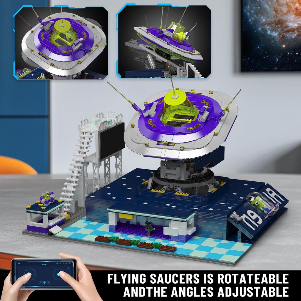 Mould King 11024 Flying Saucer Model Building Block Set, MOC Creative Building Blocks Toys for Kids 14+/Adults (2053+ PCS)
