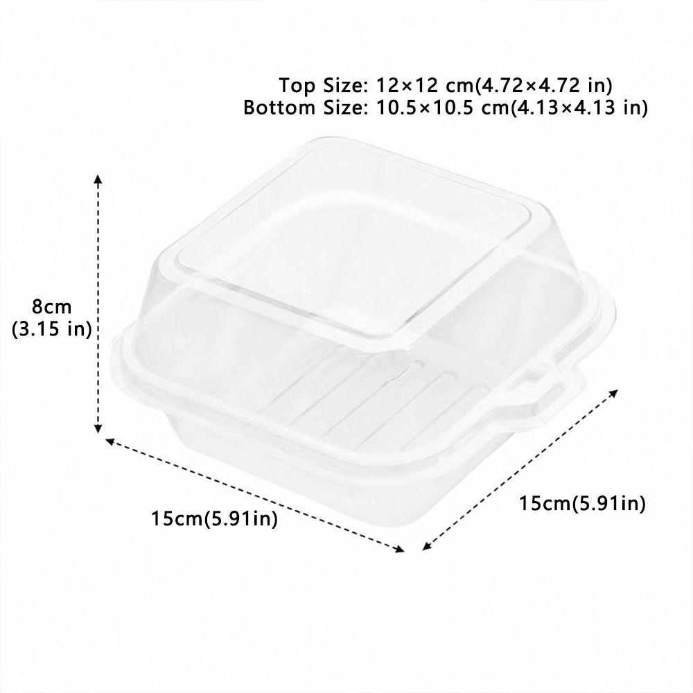 10pcs Simple Plastic Cake Takeout Box Transparent with Lids Cake Packing Box Disposable Dessert Boxes Tiramisu