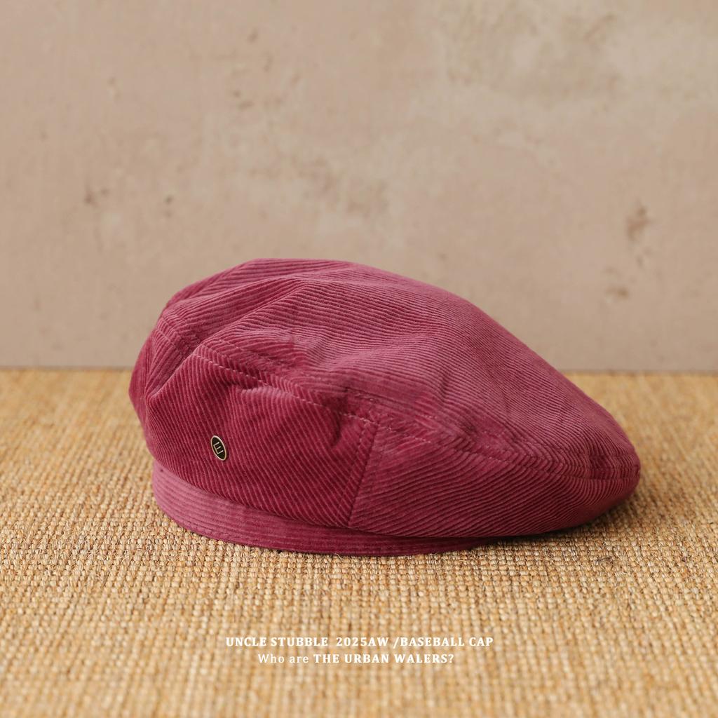Autumn and Winter Corduroy Beret Women's Korean Retro All Match Face Showing Little Painter Hat Literary and Artistic Temperament Beret Hat