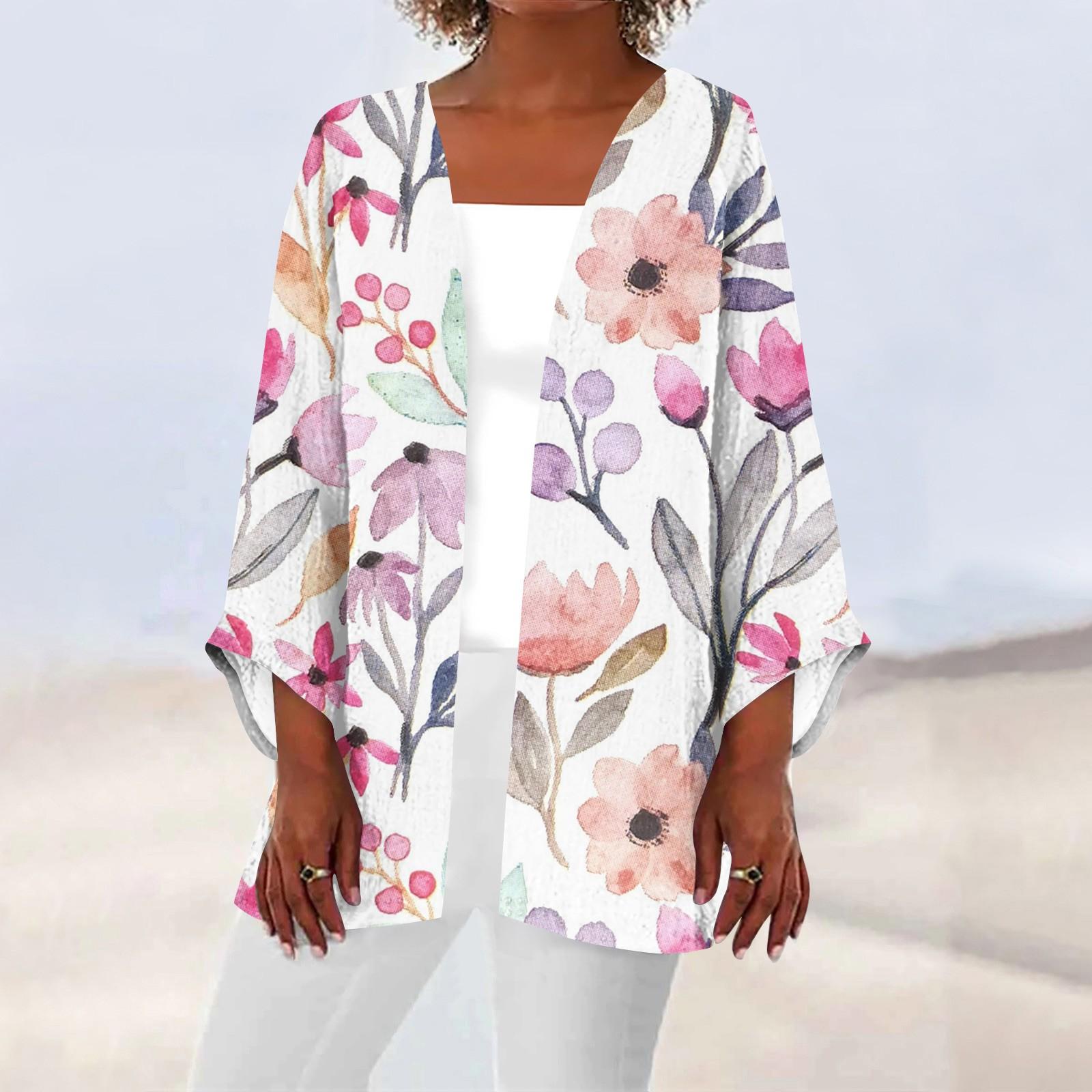 Женская повседневная модная легкая куртка средней длины с принтом в стиле ретро — фото 10