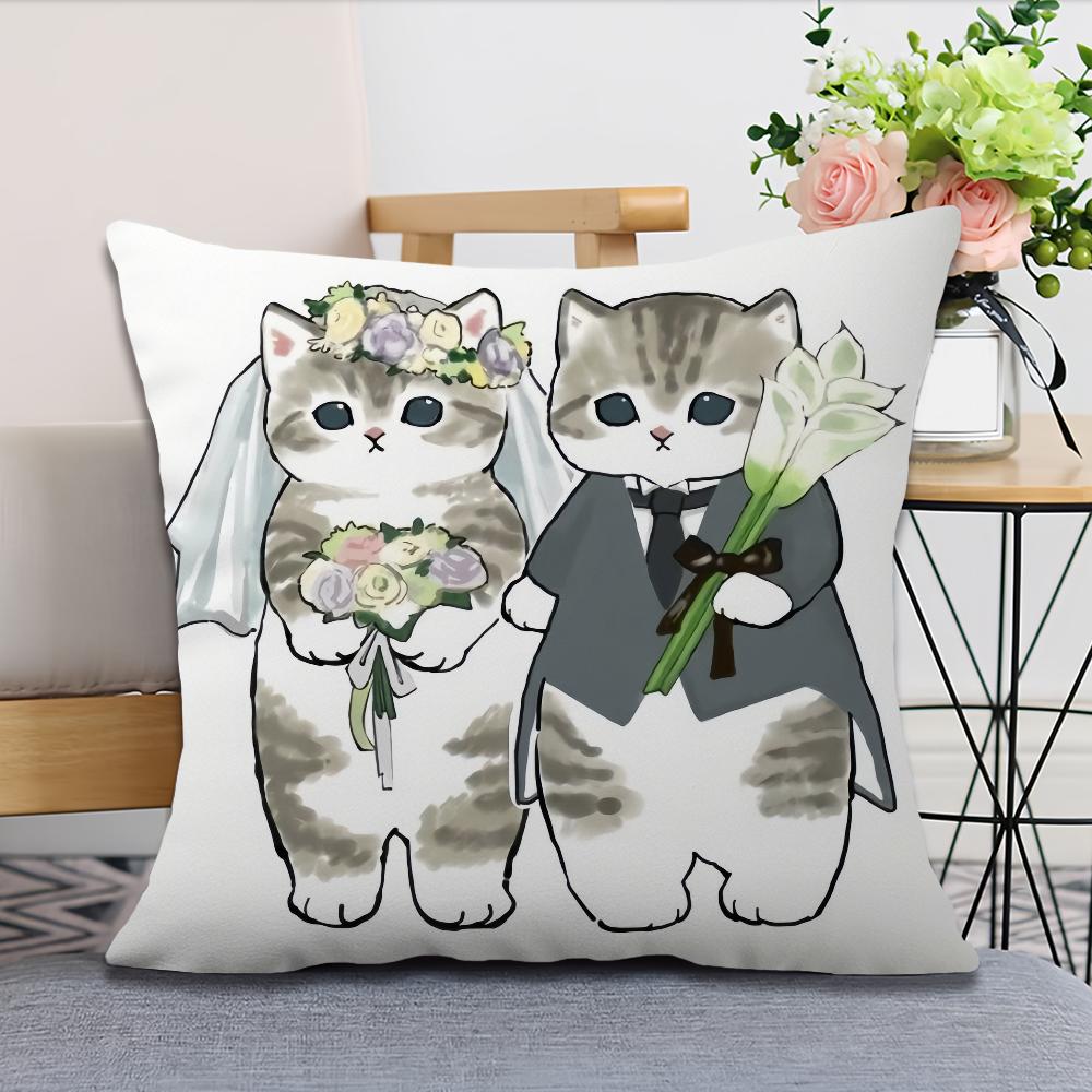 cushion cover m-Mofusand soft Comfortable Pillow Case Cute for Cartoon Sofa Living Room Home office Decor Protective Covers