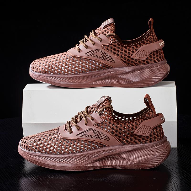 

YRZL Men s Gym Shoes Breathable Casual Sneakers Soft Sole Non Slip Comfortable Athletic Sport Shoes for Running Walking Training 44 красный