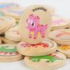 Children Wooden Toy Memory Find The Same Dinosaur Matching Jigsaw Puzzle Game Montessori Baby Educational Toys Gifts for Kids