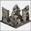 WW2 Military Army Soldiers World War 2 Abandoned House Building Blocks Model Bricks Children's DIY Toys Christmas Gift