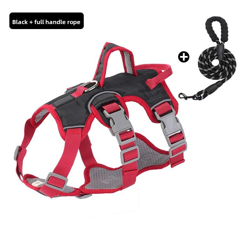 Pet Chest and Back Strap Vest Type Medium and Large-sized Dog Anti-escape Reflective Leash Pet Supplies